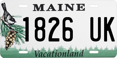 ME license plate 1826UK