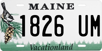 ME license plate 1826UM