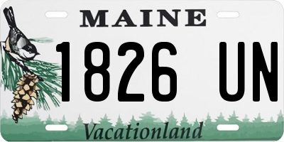 ME license plate 1826UN