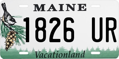 ME license plate 1826UR
