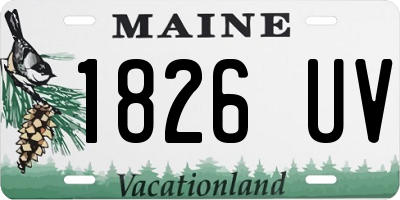 ME license plate 1826UV