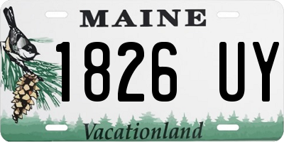 ME license plate 1826UY