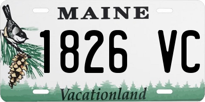 ME license plate 1826VC