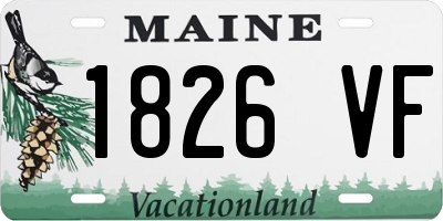 ME license plate 1826VF