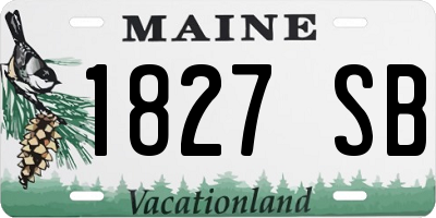 ME license plate 1827SB