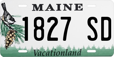 ME license plate 1827SD