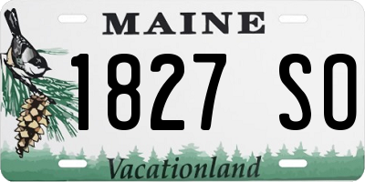 ME license plate 1827SO