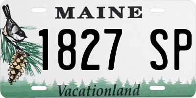 ME license plate 1827SP