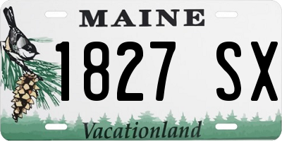 ME license plate 1827SX