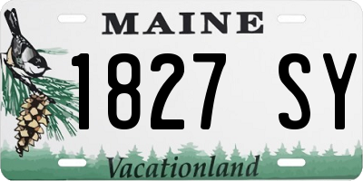 ME license plate 1827SY