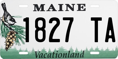 ME license plate 1827TA