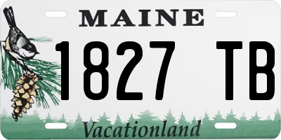 ME license plate 1827TB