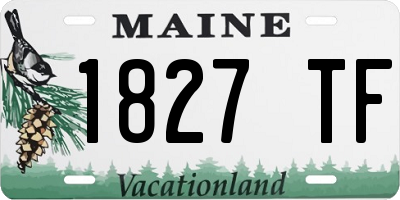 ME license plate 1827TF