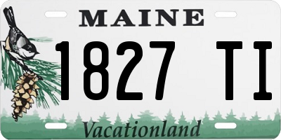 ME license plate 1827TI