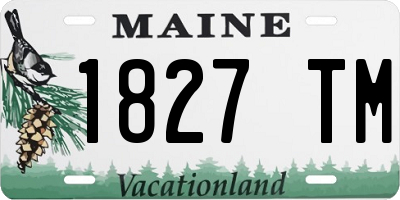 ME license plate 1827TM
