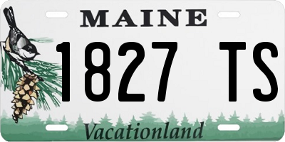 ME license plate 1827TS