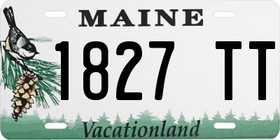 ME license plate 1827TT