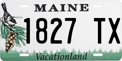 ME license plate 1827TX