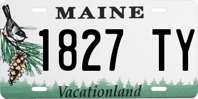 ME license plate 1827TY