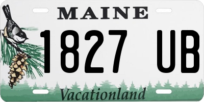 ME license plate 1827UB