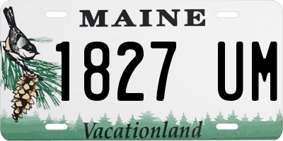 ME license plate 1827UM