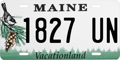 ME license plate 1827UN