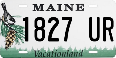 ME license plate 1827UR