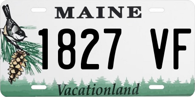 ME license plate 1827VF