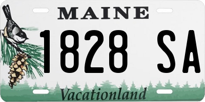 ME license plate 1828SA