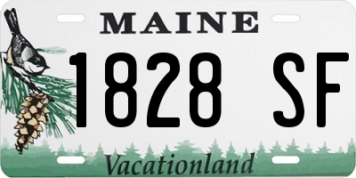 ME license plate 1828SF