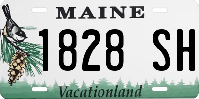 ME license plate 1828SH