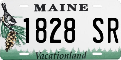 ME license plate 1828SR