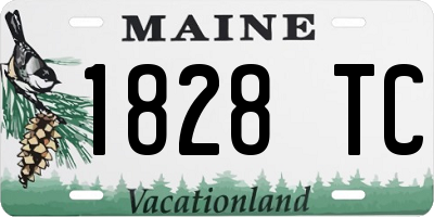 ME license plate 1828TC