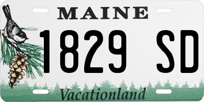 ME license plate 1829SD
