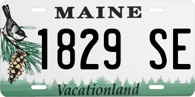 ME license plate 1829SE