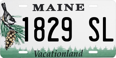 ME license plate 1829SL