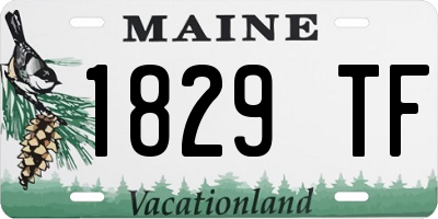 ME license plate 1829TF