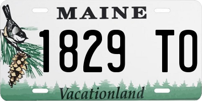 ME license plate 1829TO