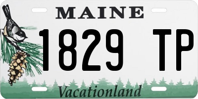 ME license plate 1829TP