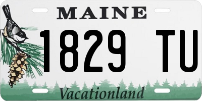 ME license plate 1829TU