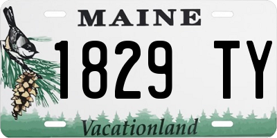 ME license plate 1829TY