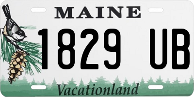 ME license plate 1829UB