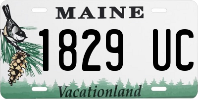 ME license plate 1829UC