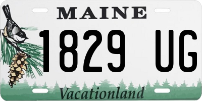 ME license plate 1829UG