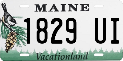 ME license plate 1829UI