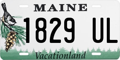 ME license plate 1829UL