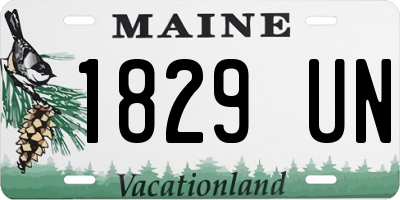 ME license plate 1829UN