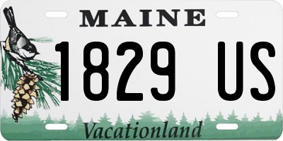 ME license plate 1829US
