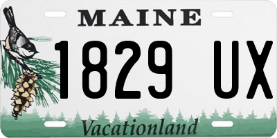 ME license plate 1829UX