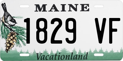 ME license plate 1829VF